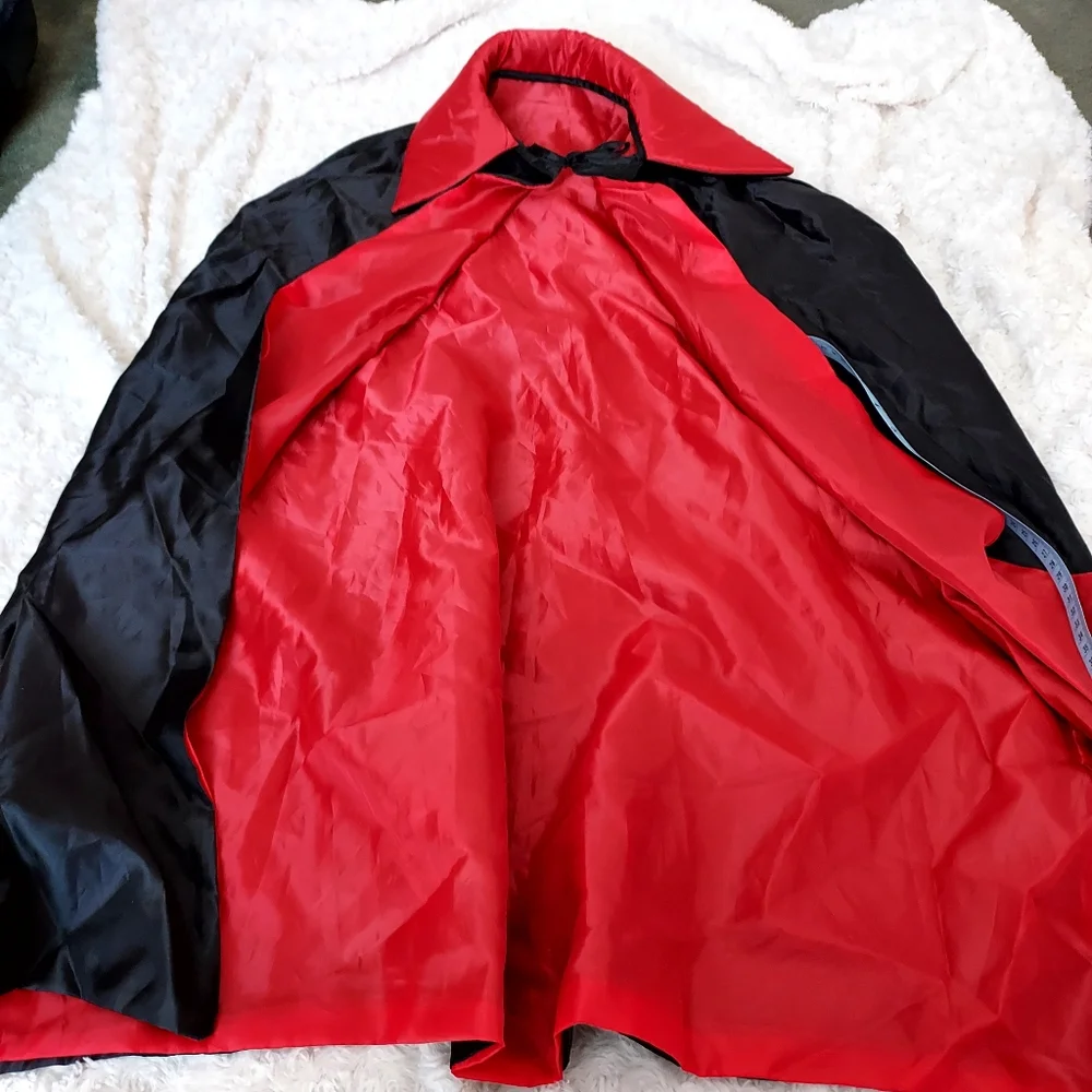 Reversible Versitile Youth Dracula / Devil Halloween Costume Cape Dress Up